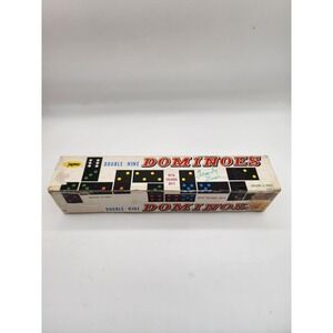 Vintage Jaymar Double Nine Dominoes 55 Pieces Colored Dots Family Game 55pc